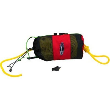 KEMP USA Red Throw Bag With 100' Yellow Rope With Kemp Bengal Safety Whistle 10-228-100
